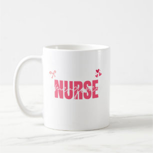 Süßes Notfallkrankenschwester-Schleifen-Herzen Kaffeetasse
