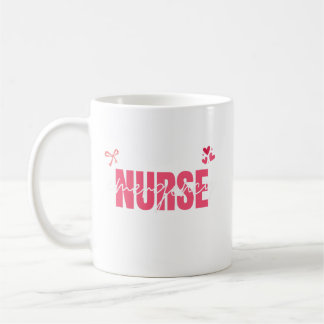 Süßes Notfallkrankenschwester-Schleifen-Herzen Kaffeetasse