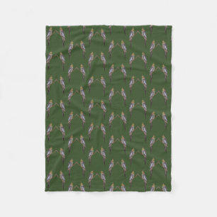 Süßes Nymphensittich-Chaos-Fleece-Decke (Grün) Fleecedecke