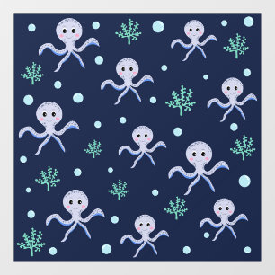 Süßes Octopus-Muster Fensteraufkleber