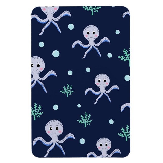 Süßes Octopus-Muster Magnet (Vertikal)