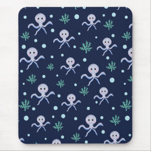 Süßes Octopus-Muster Mousepad
