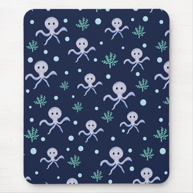 Süßes Octopus-Muster Mousepad (Vorne)