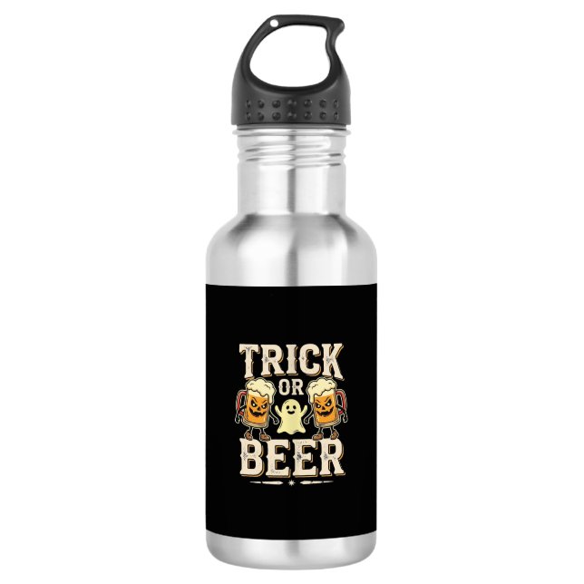 Süßes oder Bier Halloween Bier Design_1 Edelstahlflasche (Vorderseite)