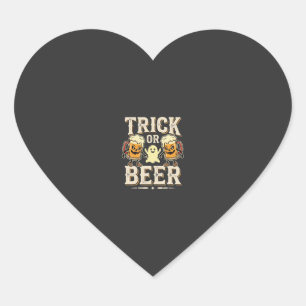 Süßes oder Bier Halloween Bier Design_1 Herz-Aufkleber