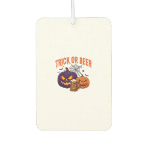 Süßes oder Bier Halloween-Kürbis-Tasse Spinnennetz Autolufterfrischer
