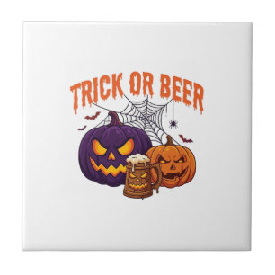 Süßes oder Bier Halloween-Kürbis-Tasse Spinnennetz Fliese