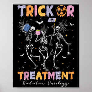 Süßes oder Halloween-Strahlentherapie Onkologie Ra Poster