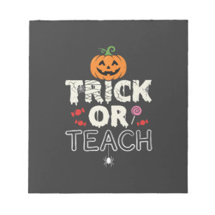 Süßes oder Lehrendes Halloween-Lehrer-Design (2)_1 Notizblock