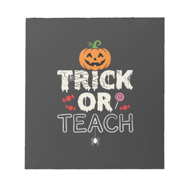 Süßes oder Lehrendes Halloween-Lehrer-Design (2)_1 Notizblock (Vorderseite)