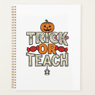 Süßes oder Lehrendes Halloween Lehrer Vintage Vekt Planer