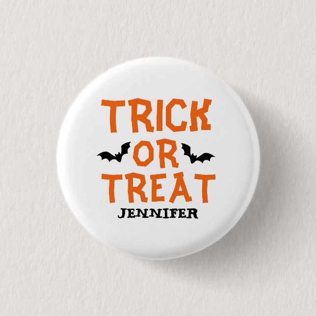 Süßes oder Saures Benutzername Halloween Button (Vorderseite)
