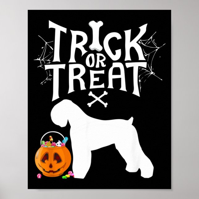 Süßes oder Saures Black Russian Terrier Halloween  Poster (Vorne)