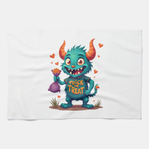 Süßes oder Saures Candy Monster � Halloween T-Shir Geschirrtuch