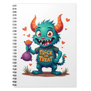 Süßes oder Saures Candy Monster � Halloween T-Shir Notizblock