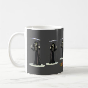 Süßes oder Saures. Cartoon-Sense-Reaper Kaffeetasse