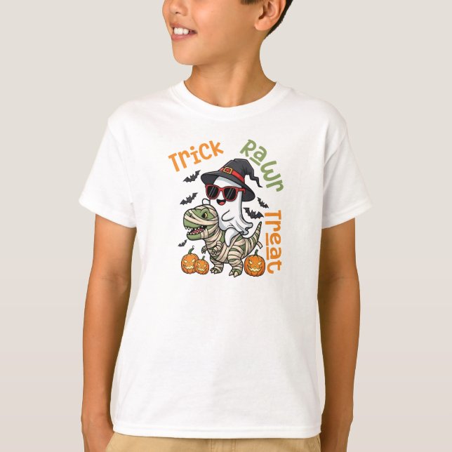 Süßes oder Saures Dinosaurier Kinder T-Shirt (Vorderseite)