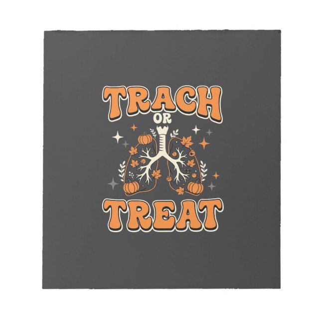 Süßes oder Saures Halloween Atemwegs-Design Notizblock (Vorderseite)