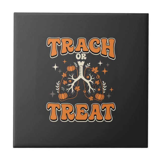 Süßes oder Saures Halloween Atemwegsdesign Fliese (Vorderseite)