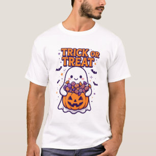 Süßes oder Saures Halloween-Design mit Geist T-Shirt