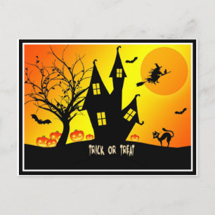 Süßes oder Saures, Halloween Einladungspostkarte