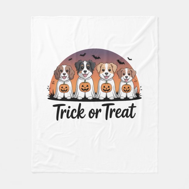 Süßes oder Saures Halloween Fleecedecke (Vorderseite)