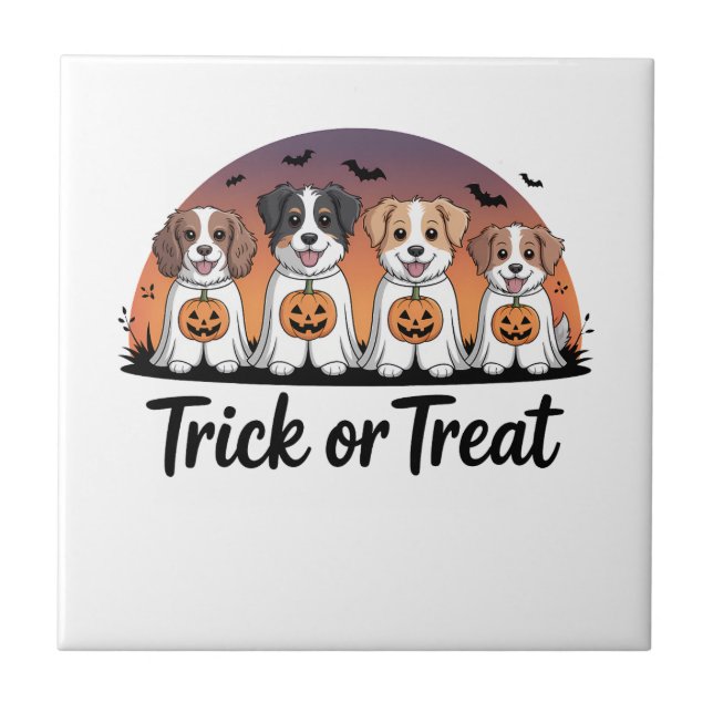Süßes oder Saures Halloween Fliese (Vorderseite)