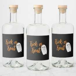 Süßes oder Saures Halloween-Geist Alkoholflaschenetikett