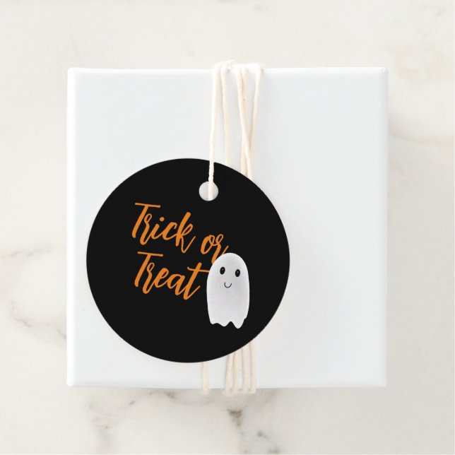 Süßes oder Saures Halloween-Geist Geschenkanhänger (Beispiel)