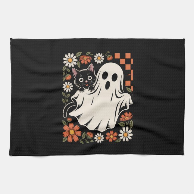 Süßes oder Saures Halloween Geschirrtuch (Horizontal)