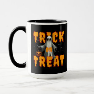 Süßes oder Saures Halloween gruselig Geist Kürbis Tasse