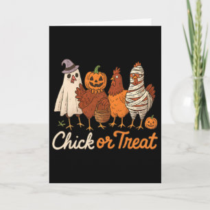 Süßes oder Saures Halloween Hexe Grusel-Huhn _1 Karte