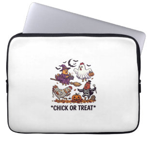 Süßes oder Saures Halloween Hühner Hexe Geist Kürb Laptopschutzhülle