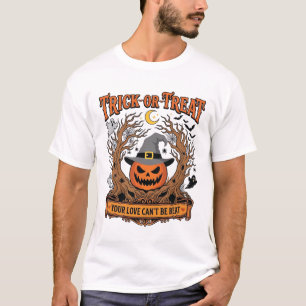 Süßes oder Saures Halloween-Kürbis-Hexenhut Grusel T-Shirt