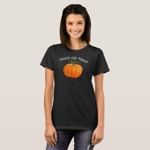 Süßes oder Saures Halloween-Kürbis Süße Wasserfarb T-Shirt