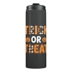 Süßes oder Saures Halloween-Kürbis-Vektordesign_1 Thermosbecher