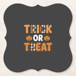 Süßes oder Saures Halloween-Kürbis-Vektordesign_1 Untersetzer
