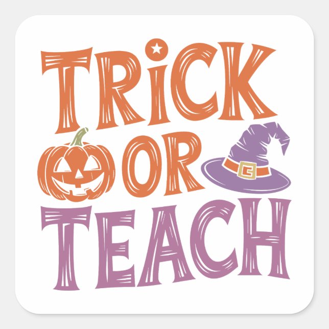 Süßes oder Saures - Halloween Lehrer Sticker Gesch (Vorderseite)
