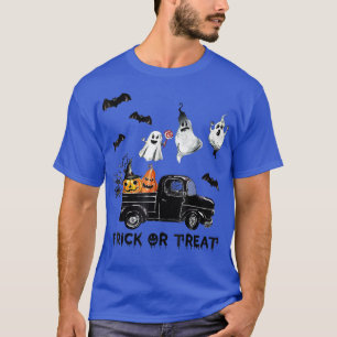 Süßes oder Saures Halloween-LKW-Monster-Geist-Fled T-Shirt