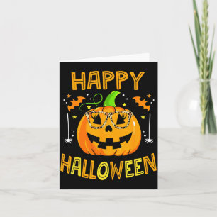 Süßes oder Saures Halloween Lustiger Kürbis Glückl Karte