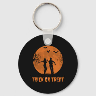 Süßes oder Saures Halloween Salsa Tanz Männer Frau Schlüsselanhänger