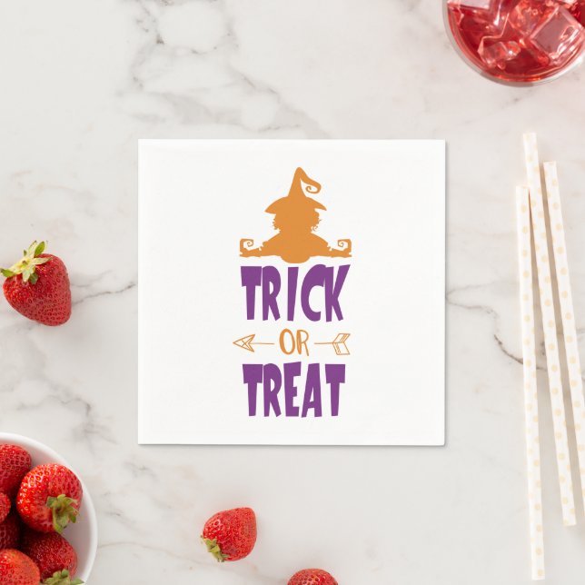 Süßes oder Saures Halloween Serviette (Beispiel)