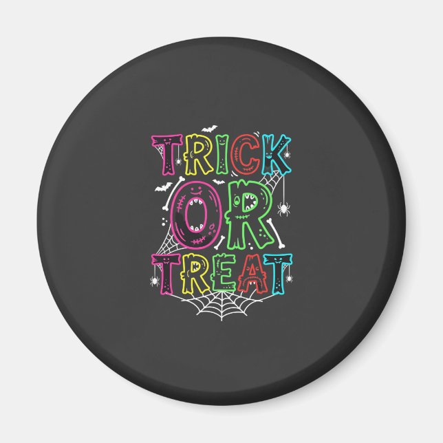 Süßes oder Saures Halloween-Spinnennetz-Design_1 Magnet (Vorne)