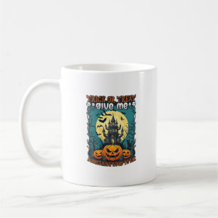 Süßes oder Saures Halloween Spukhaus Kürbisse Mond Kaffeetasse