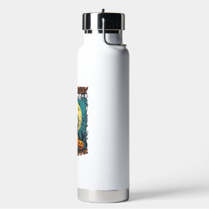Süßes oder Saures Halloween Spukhaus Kürbisse Mond Trinkflasche
