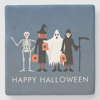 Süßes oder Saures Halloween Steinuntersetzer