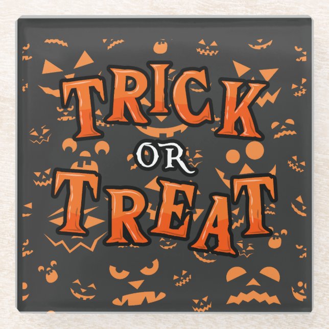 Süßes oder Saures Halloween Untersetzer (Vorderseite)