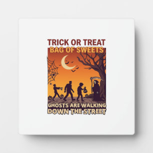 Süßes oder Saures Halloween Zombies Sensenmann Kür Fotoplatte