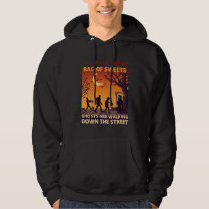 Süßes oder Saures Halloween Zombies Sensenmann Kür Hoodie