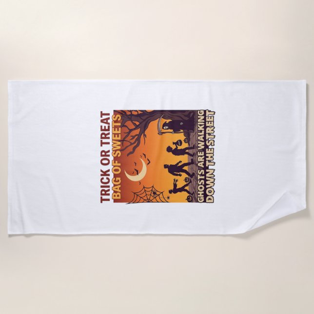 Süßes oder Saures Halloween Zombies Sensenmann Kür Strandtuch (Vorderseite)
